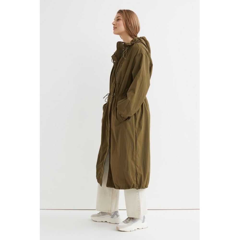 H&M Nylon Utility Jacket Dark Khaki Green