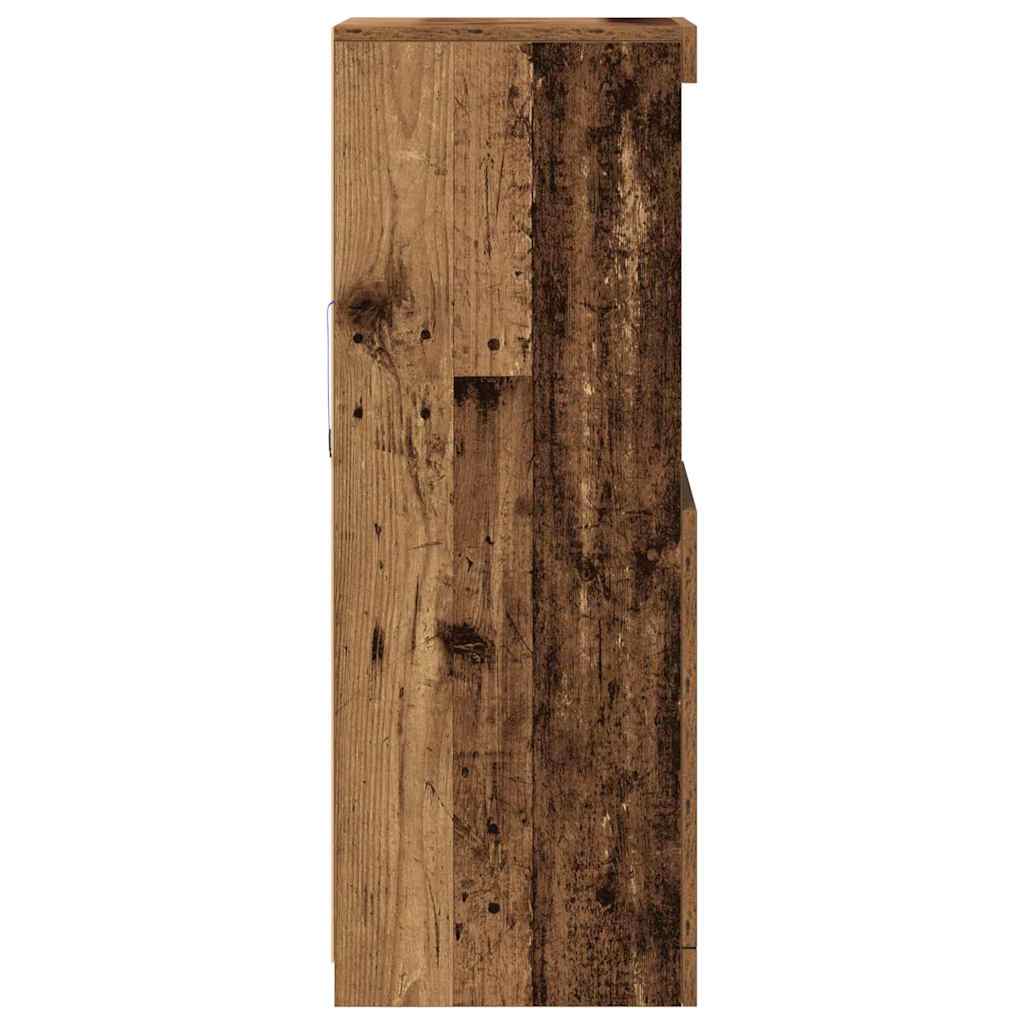 LED Sideboard Reclaimed Wood Look 41 x 37 x 100 cm Engineered Wood