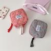 Travel Mini Cosmetic Storage Bag Women Cute Cherry Print Lipstick Key Pouch Student Portable Sanitary Napkin Organizer Case