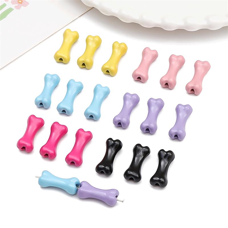 Metal Bone Beads for DIY Jewelry Bracelet Necklace Charms 2 Pcs