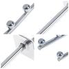 Supermarket Clothing Store Stainless Steel Card Square Tube Hook Dormitory Home Balcony Clothes Hook Beaded Shelf Hook