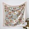 Design Fiore Sarong Twill Seta Donna Foulard Parasole Sciarpa Hijab Capelli Femminili Hijab Avvolgenti Foulard Bandana Foulard