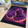 1PC Boxing Neon Energetic Style Carpet for Living Room Bedroom Sofa Home Decor Rus Non-slip Floor Mat Luxury Gift Multiple Sizes
