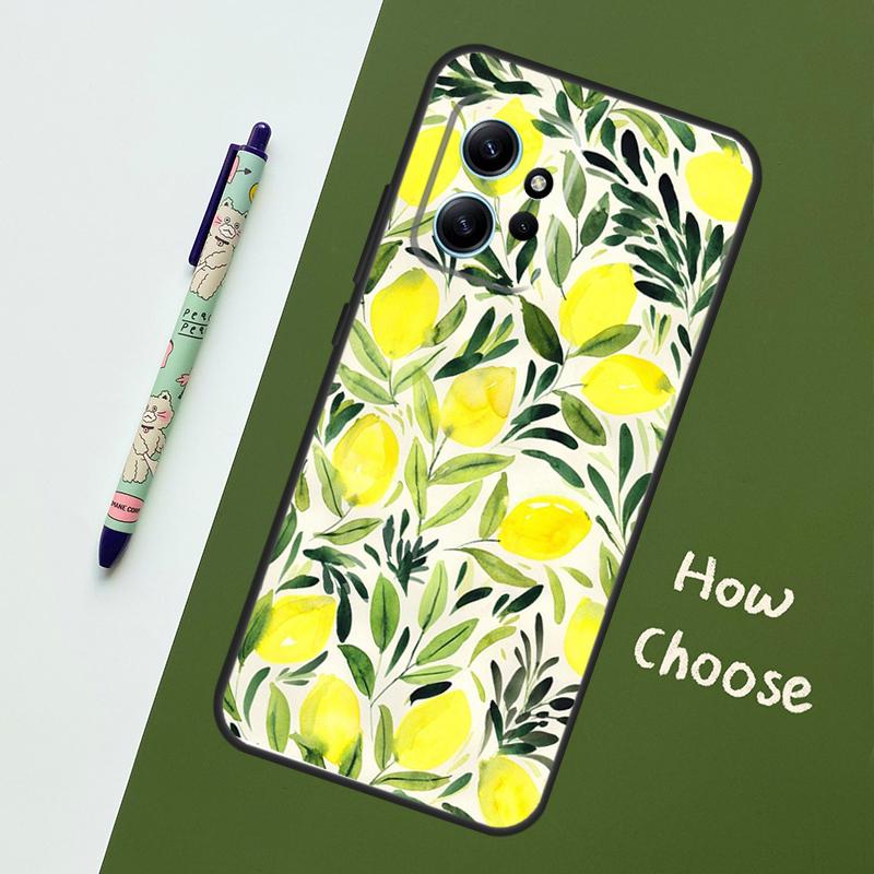 Lemon Fruit For Xiaomi Redmi Note 12S 11S 10S 9S Note 12 8 9 10 11 Pro Phone Case For Redmi 12 9 C 10C