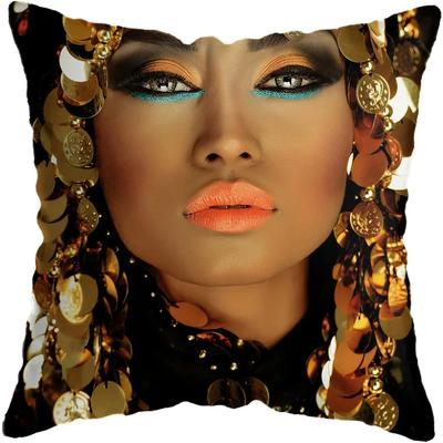 Modernes Wohnzimmer, Schwarzgold, afrikanischer Damen-Stil, Art-Deco-Look, Sofa-Kissenbezug