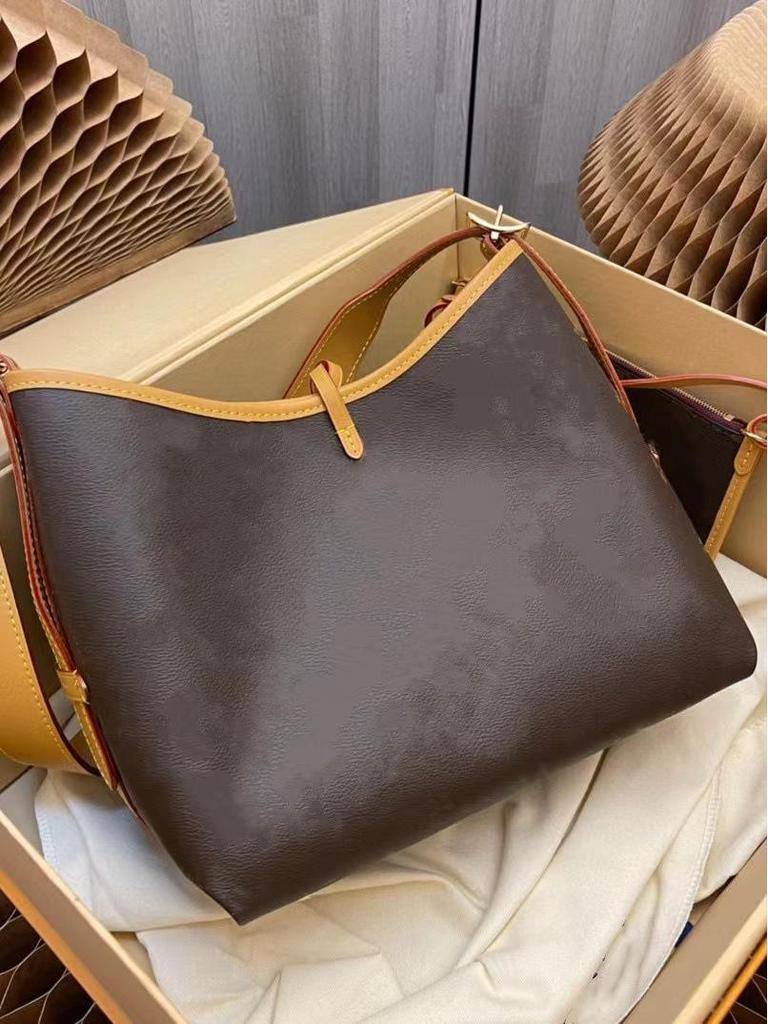 2025 Monogram Damen-Tragetasche (klein): Vintage-Umhängetasche, Schultertasche, Einkaufstasche für Mutter und Kind