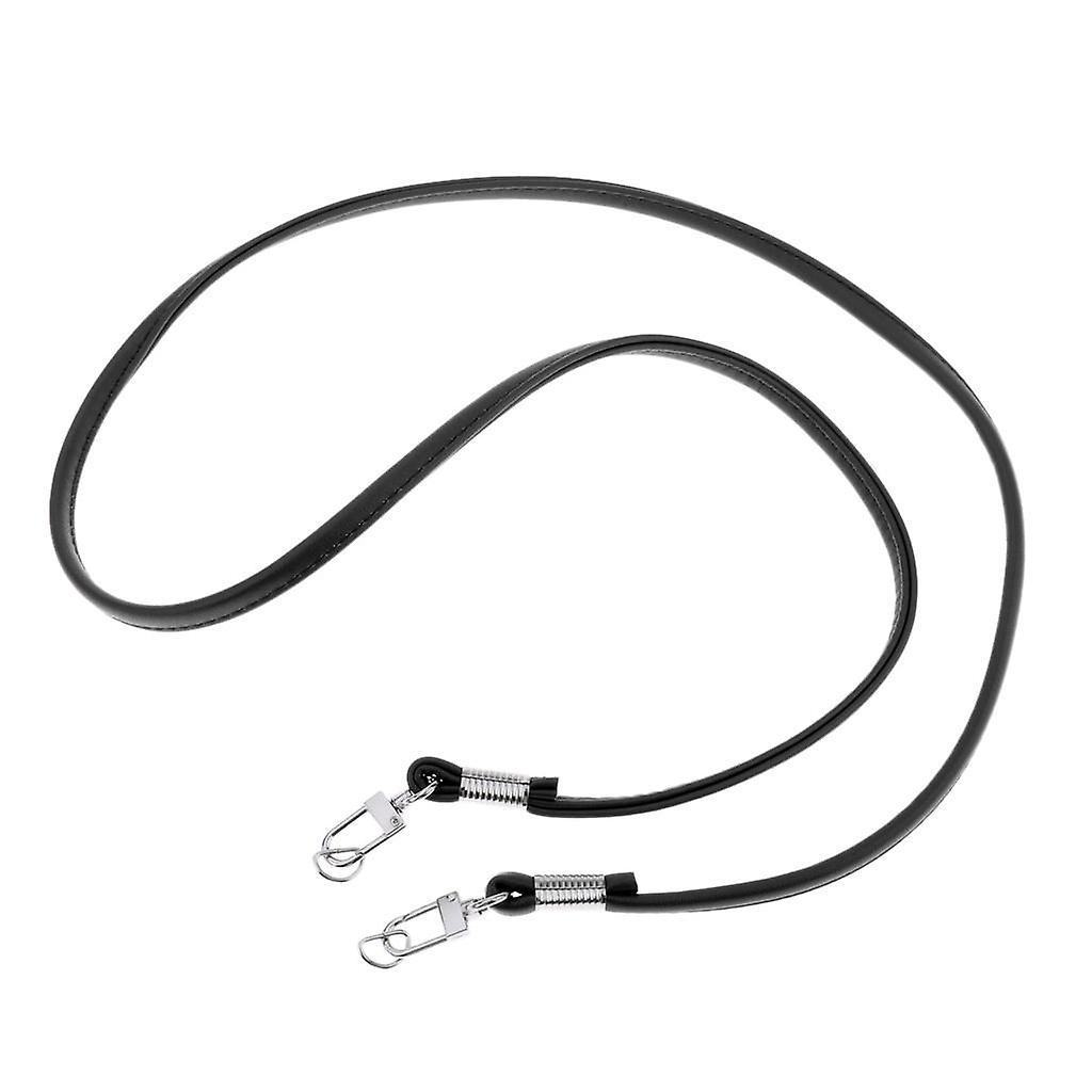 2xPU Leather Shoulder Bag Strap Replacement Handle DIY Handbag Purse Black