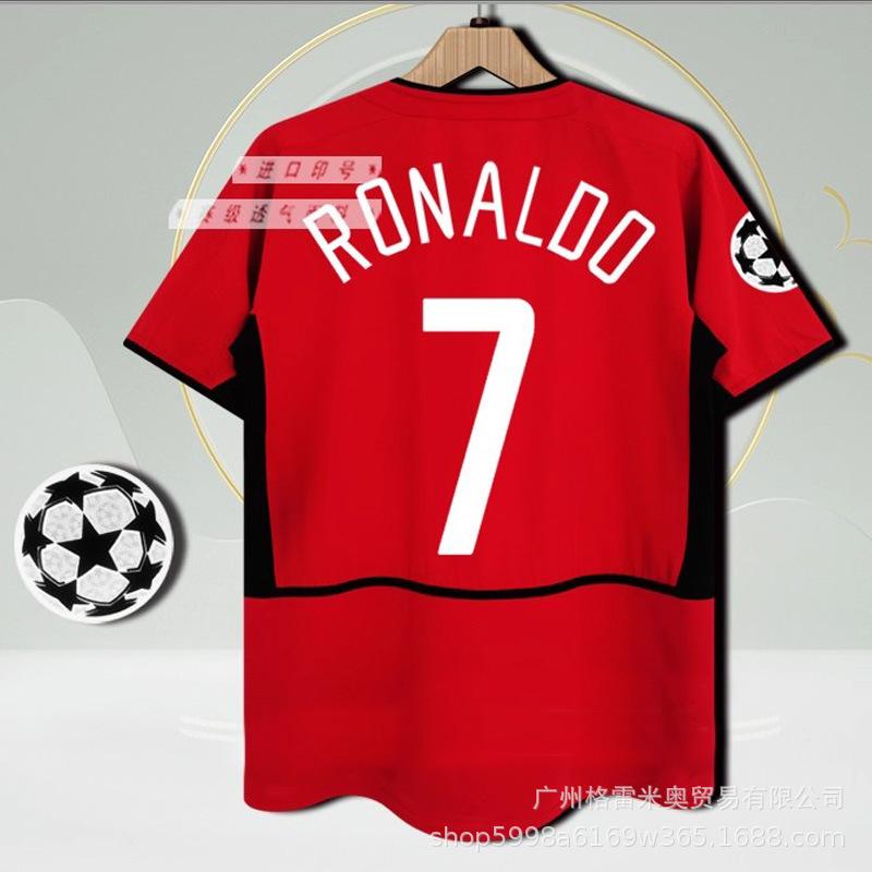 0102 Manchester United jersey centennial edition Beckham mother Solskjaer fan edition football jersey retro version S