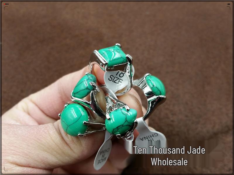 Turquoise Tibetan Style Women s Inlaid Ring