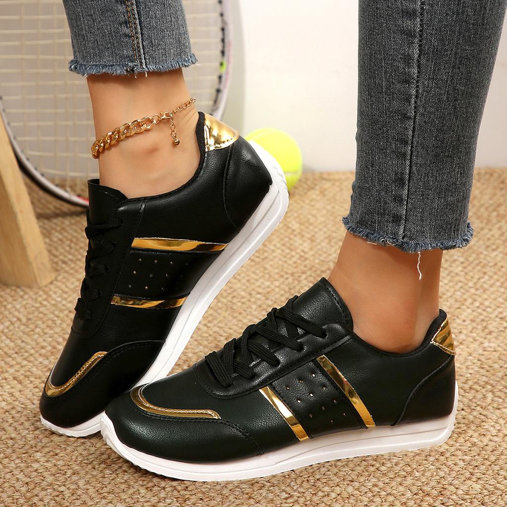 Comfortable sports shoes spring and autumn new European and American large size lace-up color matching Forrest Gump shoes casual single shoes