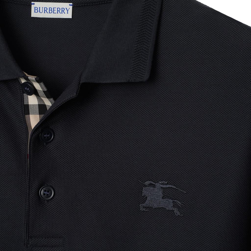 Burberry Ekd Motif Long Sleeved Polo Shirt 80987991