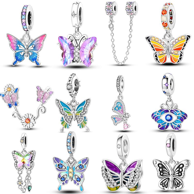 Copper Exquisite Bohemian Butterfly Pendant For 3Mm Original Bracelet Necklace Women Luxury Diy Jewelry Gift