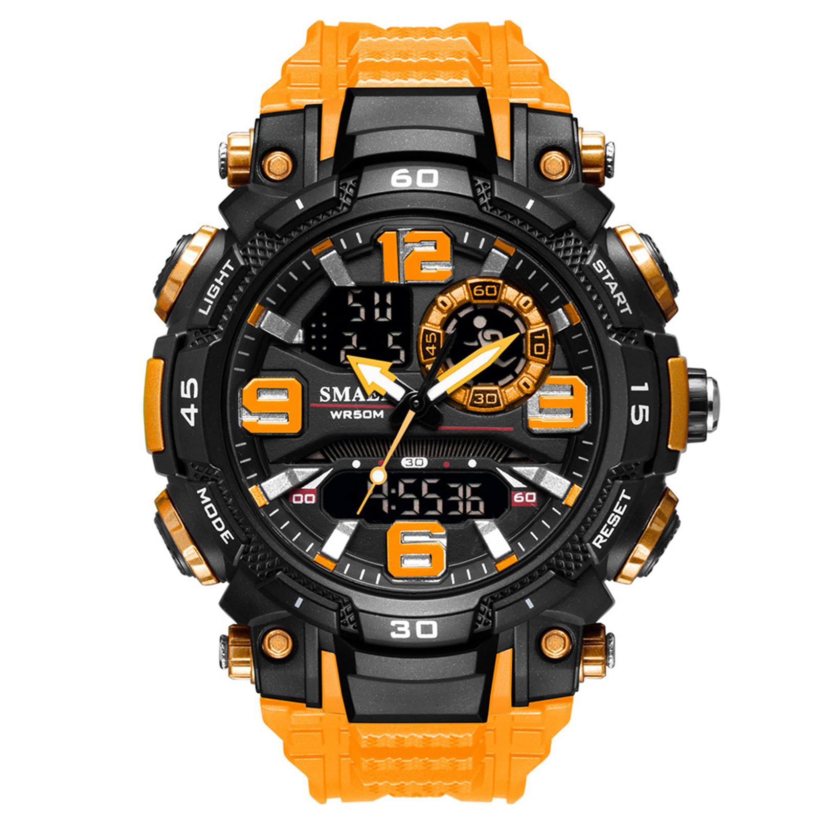 

Мужские водонепроницаемые светящиеся наручные часы-будильник для бега One Size