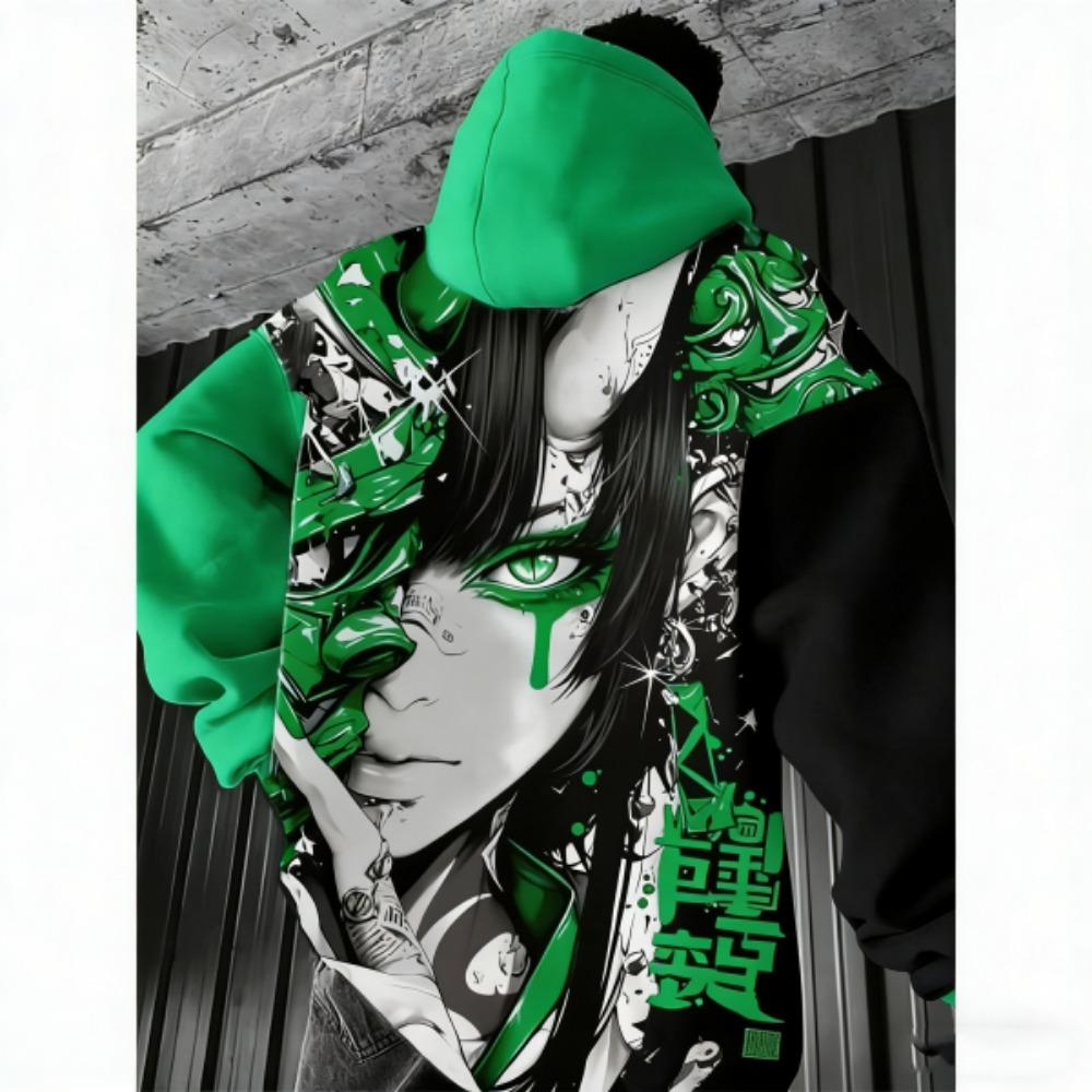 Europe and America Spring Anime Print Hoodie Men Women Fashion Sexy Samurai Casual Hoodie Sweatshirt Autumn Clothes Y2k Coat