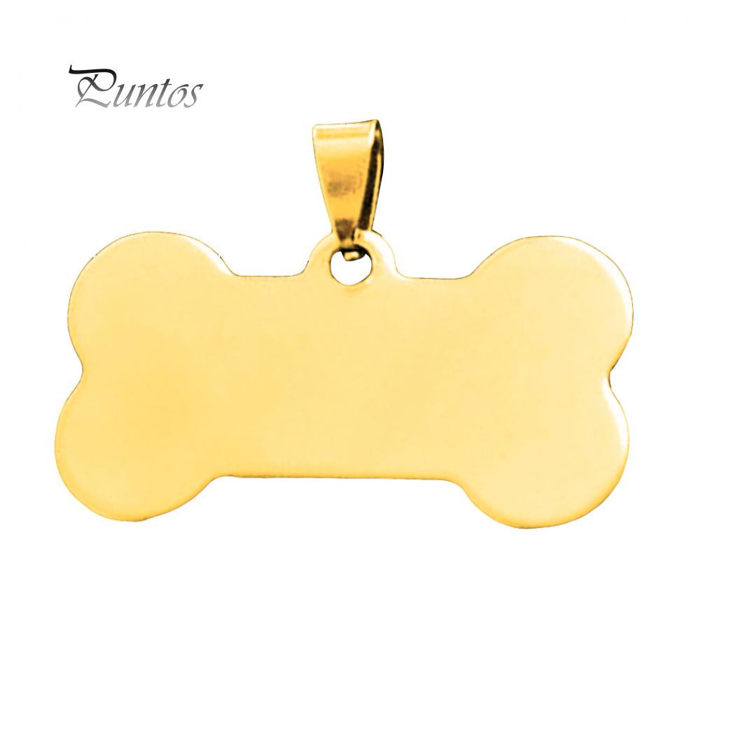 

Украшение (подвеска) для собаки - кость для гравировки золотой
