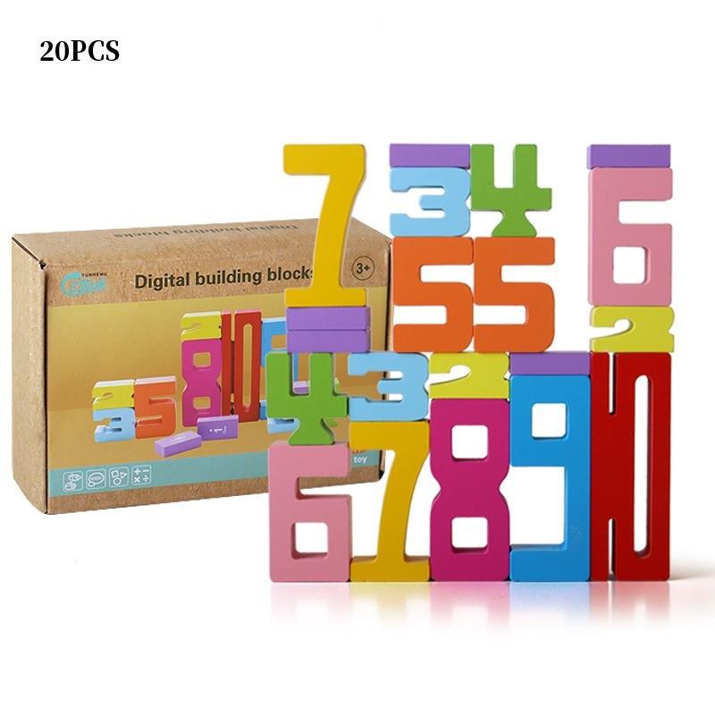 10/20Pcs Educational Blocks Designed Ideal for Creative Play Helping Featuring Hue Recognition & Basic Math Concepts