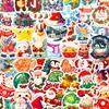 10/30/50/100pcs Funny Cartoon Merry Christmas Stickers Cute Santa Claus Elk Sticker Suitcase Water Bottle Phone Decals Kids Toy