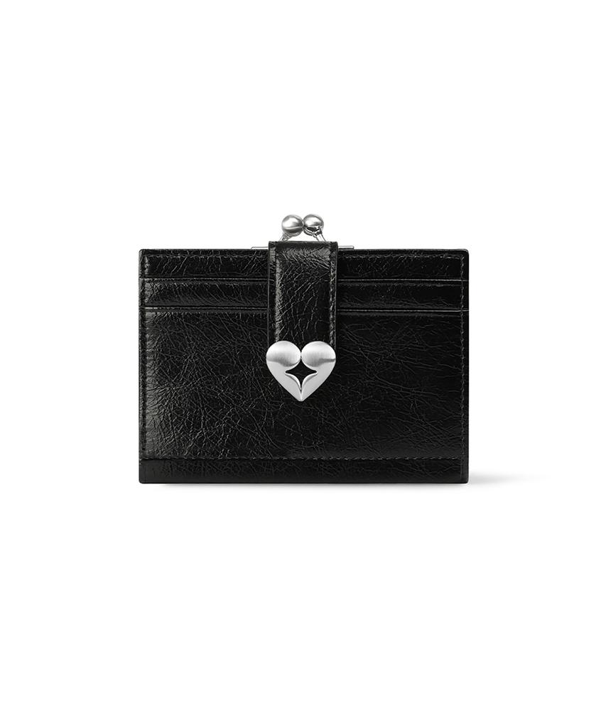 Fennec Crinkle Hearty Frame Bridge Wallet - Black