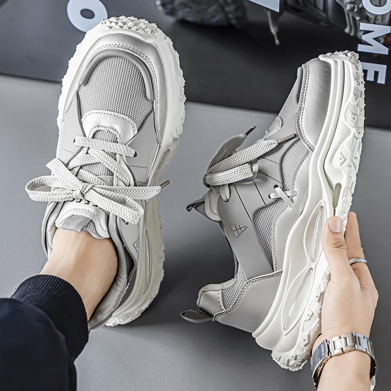 Men's shoes - sports shoes, lace-up, thick sole, vulcanized, breathable sports shoes