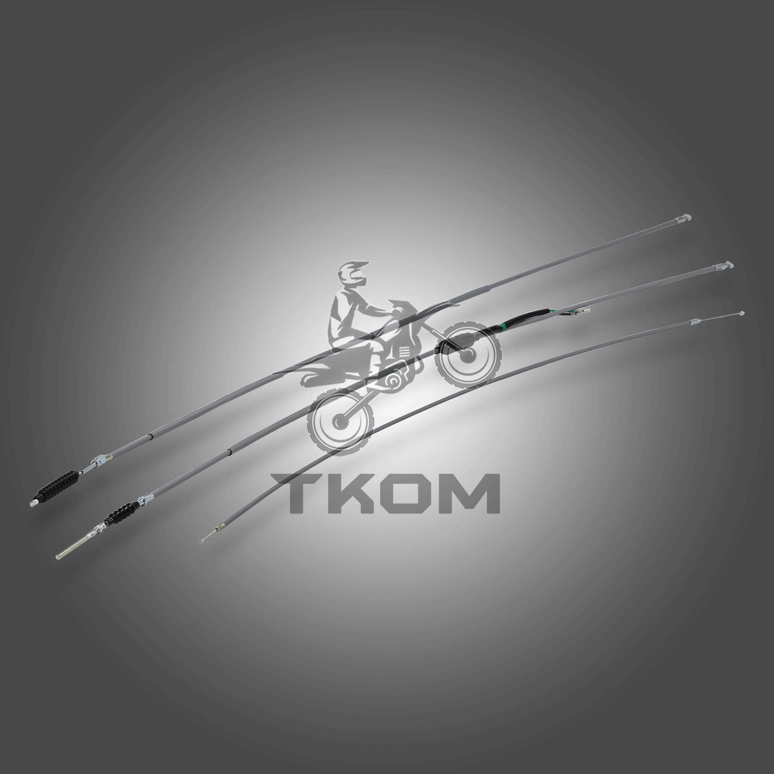DAX Grey Cable Set Motorcycle Front and rear brake cable and throttle cable for Honda DAX CT70 K1 K2 1972-1973 Trail 70 CT70 K1-K2 gray