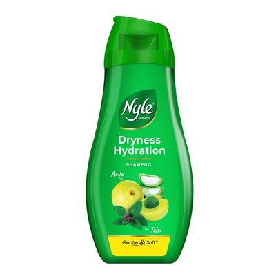 Naturals Dryness Hydration Shampoo, with Tulsi, Amla and Aloe Vera, Gentle & Soft Shampoo, pH Balanced and Paraben Free, 180ml