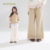 Mucmukn Girls' Lyocell Tencel Cotton Retro Flare Casual Pants