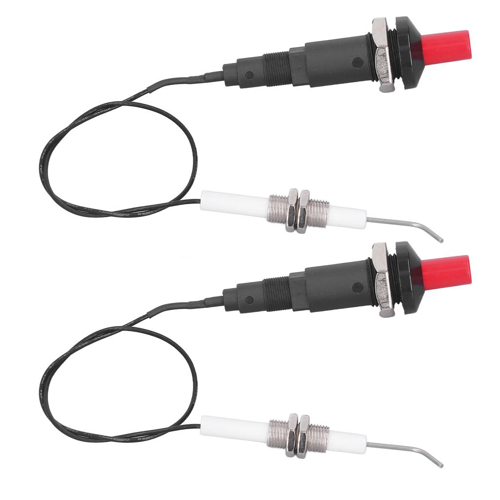 2 Sets Grill Stove Igniter Set Plastic Push Type Universal Threaded Grill Stove Spark Ignition for Kitchen Accessories