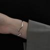 Elegant Bending Adjustable Water Wave Pattern Arc Jewelry Women Gift Simple Bracelet Opening Bangle