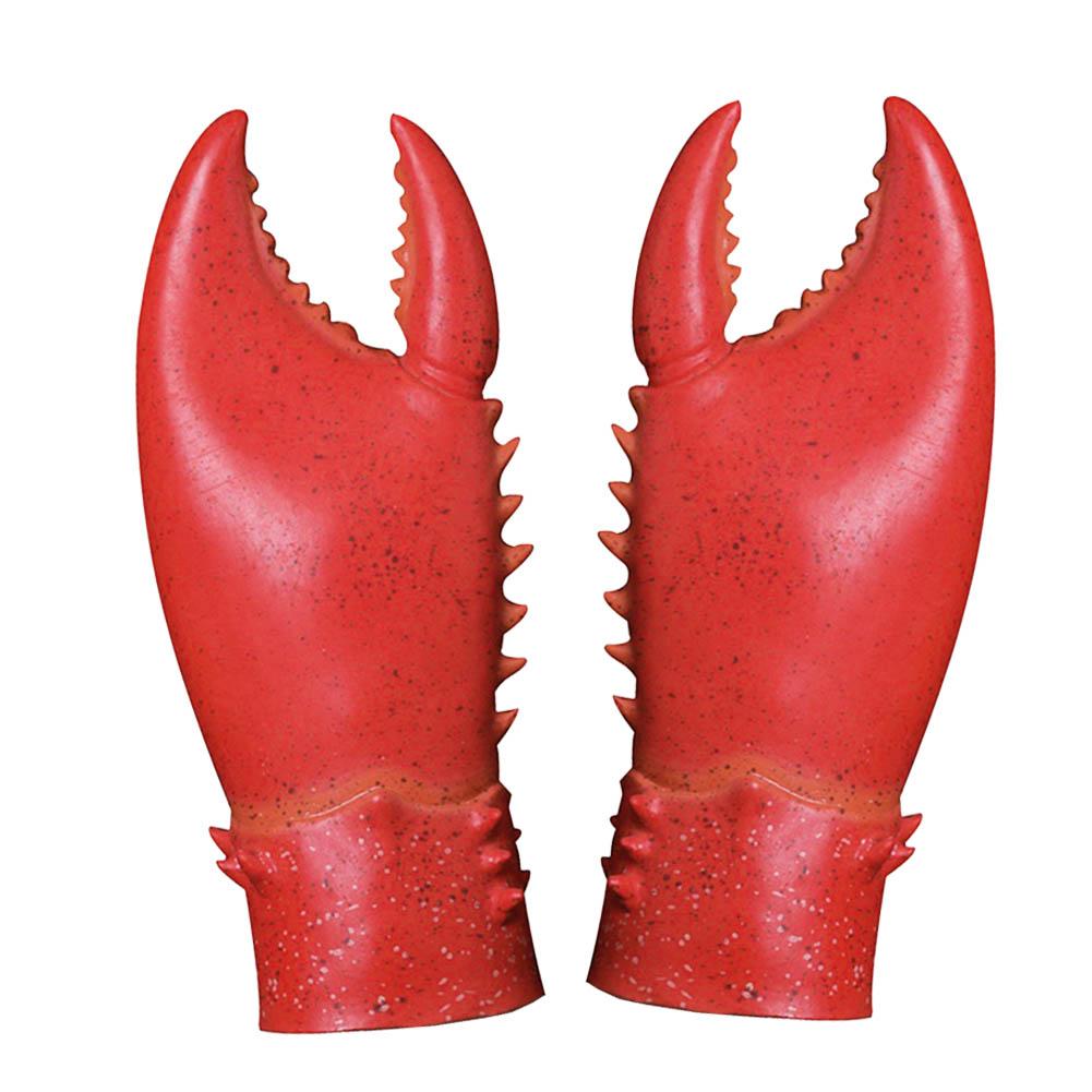 

1 Pair Crab Lobster Claws Gloves Cosplay Funny Party Latex Novelty Toy красный