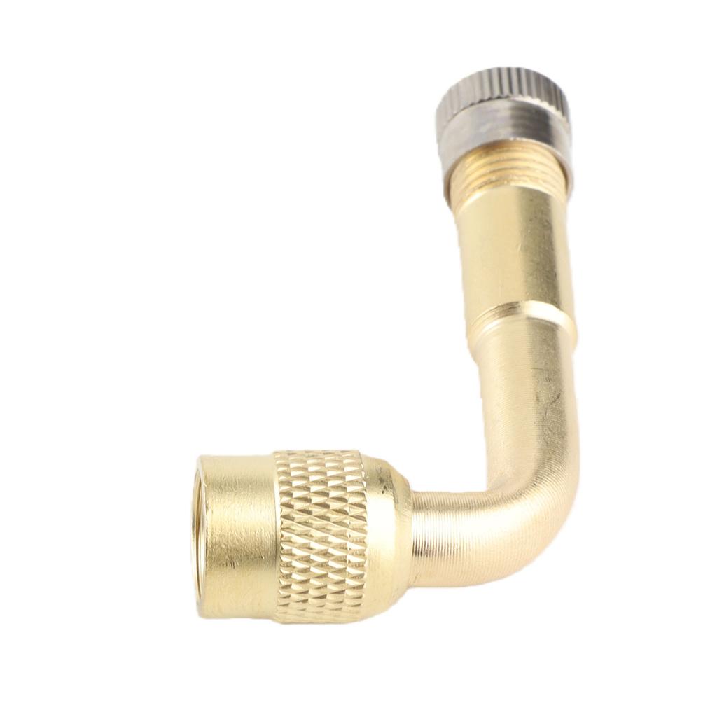 Metal Dust , sy Installation, 90 Degree Brass Tyre Valve Extension for Auto Car Tire Maintenance