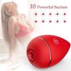 10 Speed Beauty Egg Shape Powerful Waterproof Sucking Vibrator Suction Clitoris Nipple Stimulation