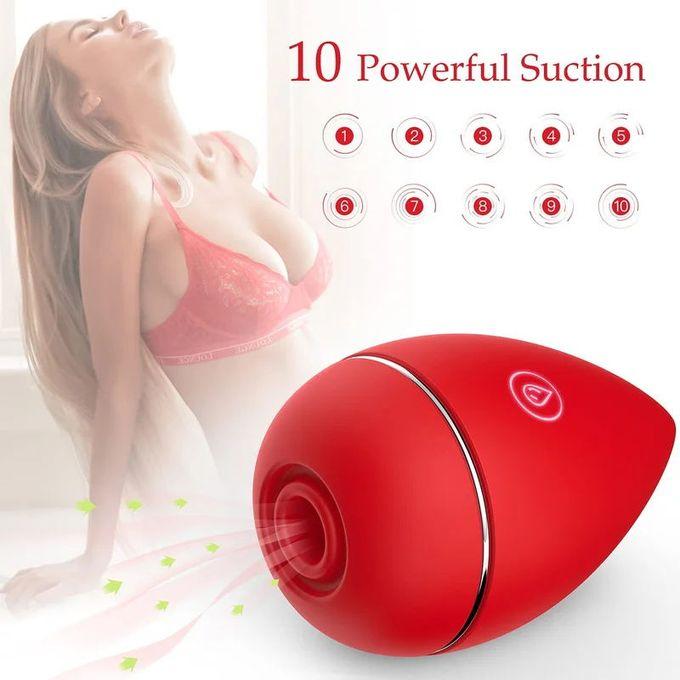 10 Speed Beauty Egg Shape Powerful Waterproof Sucking Vibrator Suction Clitoris Nipple Stimulation