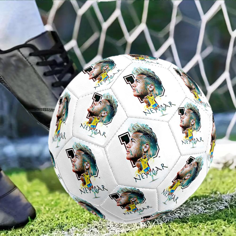 Pallone da Calcio Neymar Taglia 5 Calcio Cucito a Macchina Universale per Interni/Esterni Accessorio Calcio