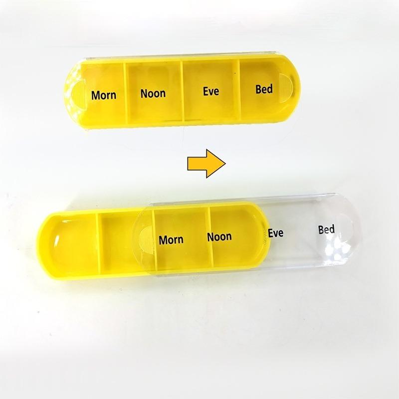 Portable Weekly 7 Days Pill Box Colorful Design Stackable 4 Times A Day Medicine Storage Dispenser/Plastic Pill Organizer Boxes