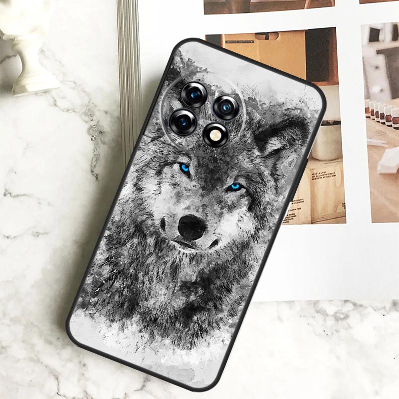 Wolf Howls Art Case For OnePlus 12 12R 11 9 10 Pro 10R 9R 8T 10T Nord CE 2 3 Lite 2T N10 N20 N30 CE4 Cover