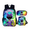 Set 3pz Borsa Scuola Critters Sorridenti 40cm/15.7inch Zaino Borsa a Spalla Astuccio Borse per Computer per Ragazzi Ragazze Miglior Regalo