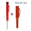 Mechanical Solid Carpenter Pencil Set with Cap Carpenter Scribing Deep Mouth Marking Tool with Built-In Sharpener Marking Pencil