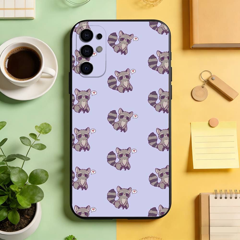 

Little Raccoon Phone Case For Samsung S25,S24,S21,S22,S23,S30,Ultra,S20,Plus,Fe,Soft Silicone Black Cover Samsung S23ULTRA5G