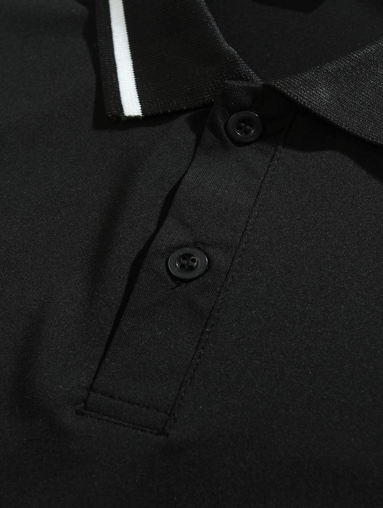 Men's Autumn Outdoor Fashion Breathable Long-Sleeve Jacquard Polo Shirt