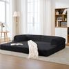 Sofá-Cama de 2 Lugares Feito de Tecido Macio de Veludo Cotelê, Sofá-Cama de Chão Conversível, Sofá Futon Economizador de Espaço para Sala de Estar, Apartamento e Quarto de Hóspedes