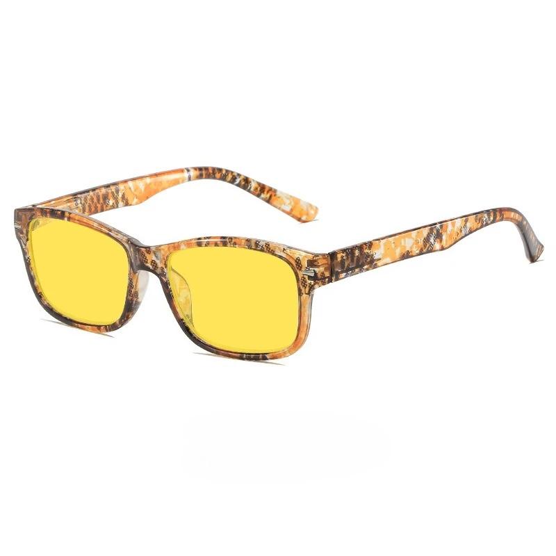 Men's and Women's Fashionable Night Vision Plain Glasses Anti-farlight Mobile Phone Computer Goggles Anti-blue Light Glasses