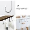304 Stainless Steel Hook Free Punching Double S-Shape Hook Kitchen Bathroom Cabinet Door Back Type Coat Towel Storage Hanger
