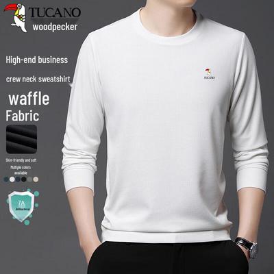 Men's Business Casual Solid Crew Neck Long Sleeve Sweatshirt