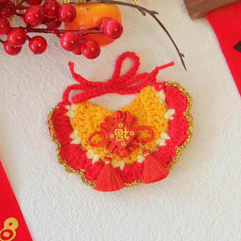 Одежда для кошек Костюм Питомца Щенка Кошки Рождественский Декоративный Ошейник Шарф Рождественский Костюм Питомца Наряд Ручной работы Слюнявчик S  1.5 to 3.5kg