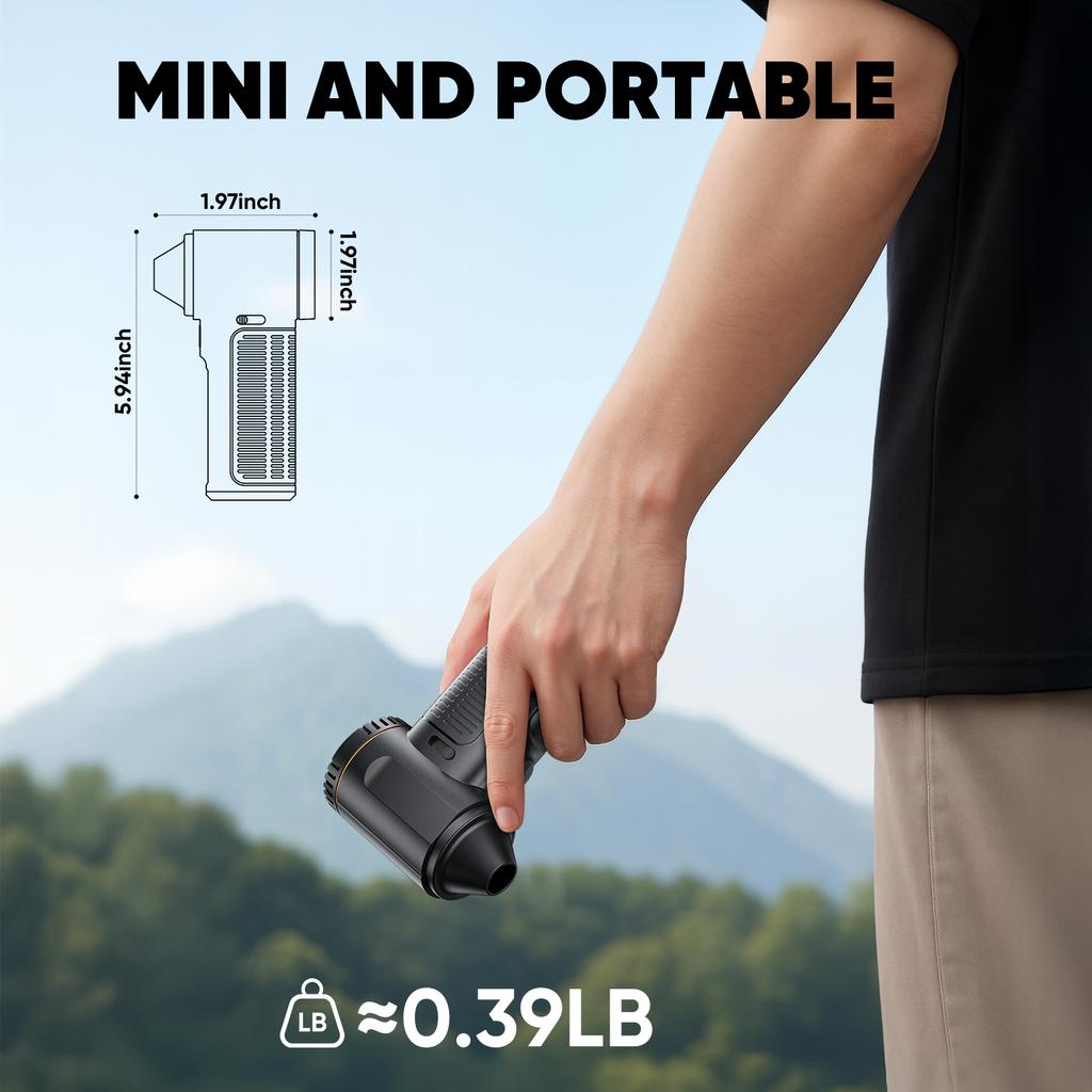 F11 Turbo Jet Blower 990000RPM High Power Air Blower Brushless Motor Turbo Fan Wind Speed 65m/s 8000mAh Violent Air Blower