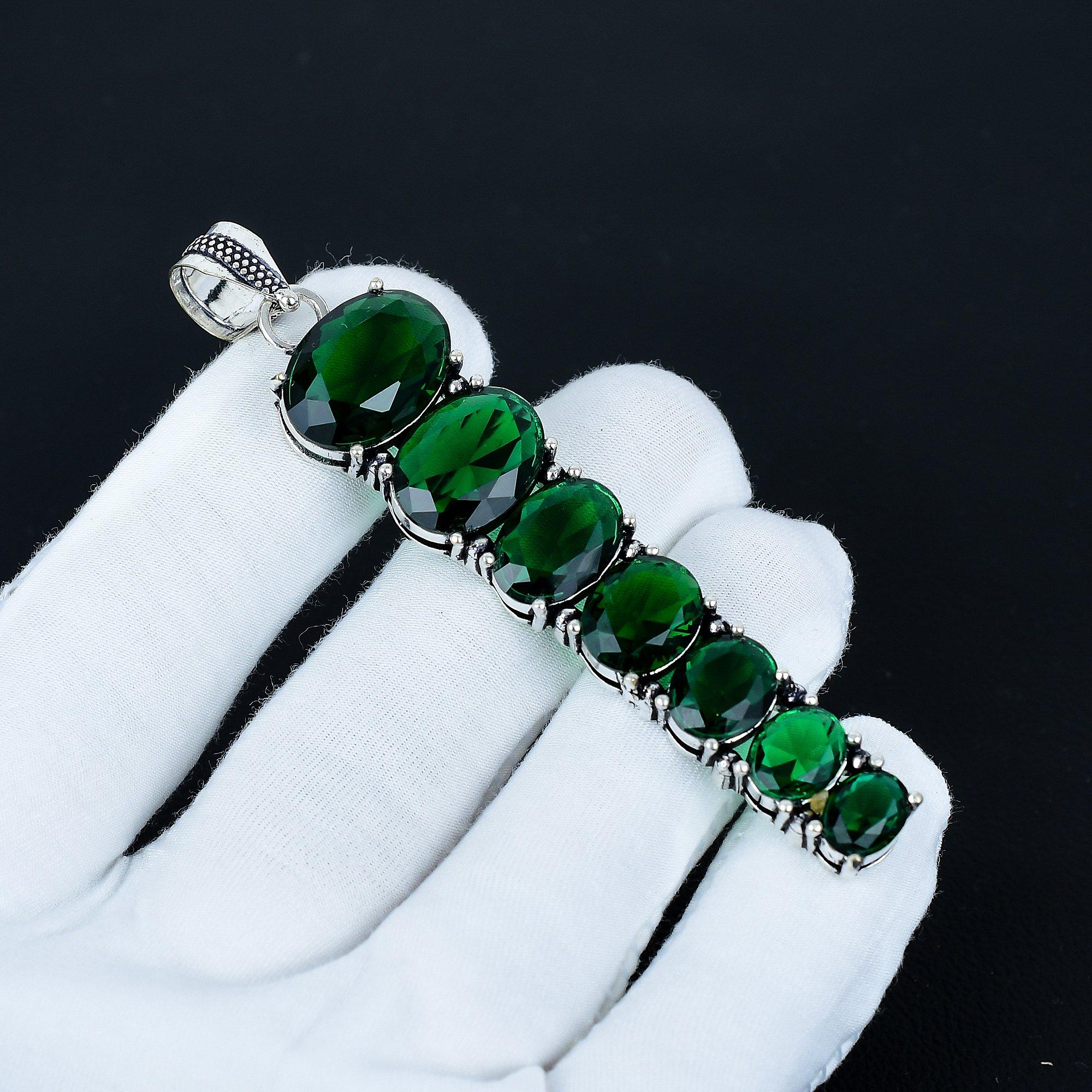 

Подвеска с зеленым турмалином, Подвеска из стерлингового серебра 925 пробы, Подвеска ручной работы, Антикварная подвеска, Подвеска с драгоценным камнем зеленым турмалином, Подарок на годовщину 3.14 зелёный