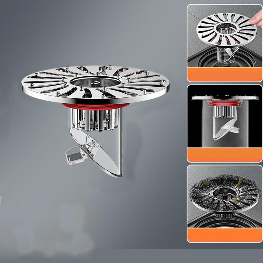 Odor Proof Floor Drain Core Plug Backflow Preventer Cuttable Toilet Sewer Filter Portable Drain Protector Bathroom Accessories