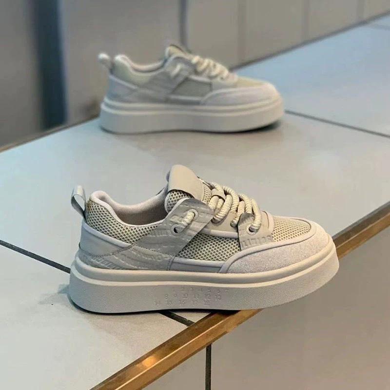 Summer New Low-top Platform Casual Shoes Mesh Breathable Board Shoes Ok