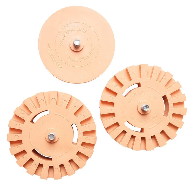 3.5" & 4" Pneumatic Rubber Wheel for Glue, Paint, and Sticker Removal