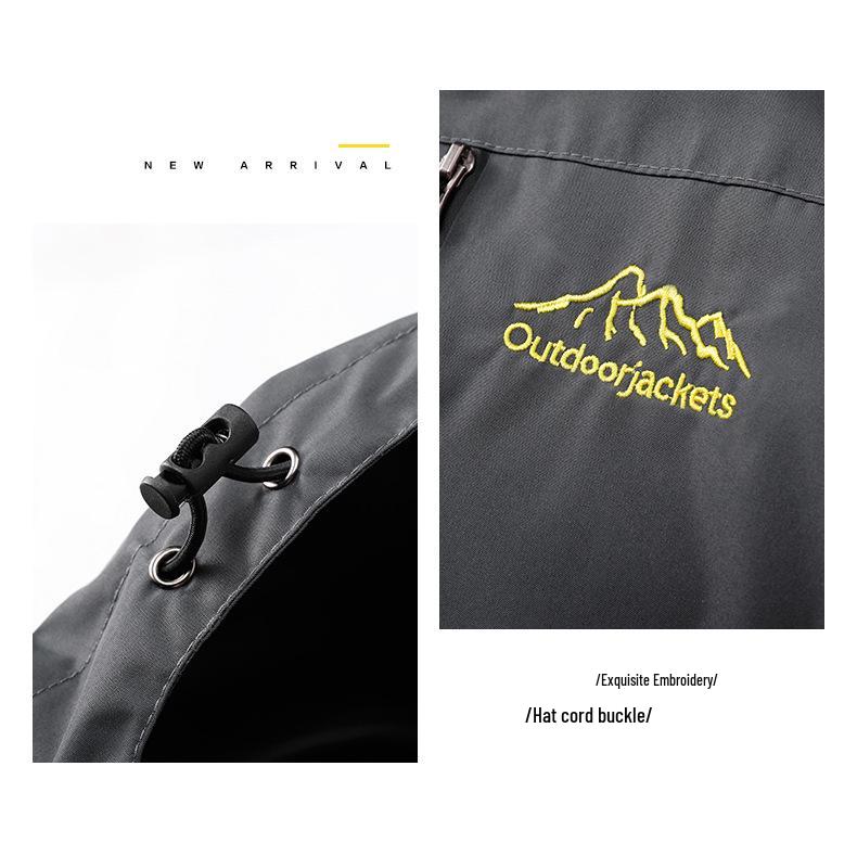 Breathable Windproof Single-Layer Outdoor Hiking Jacket for Men and Women - Spring & Autumn Wear-Resistant Design